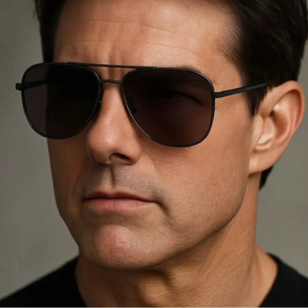 TUMI black aviator sunglasses
